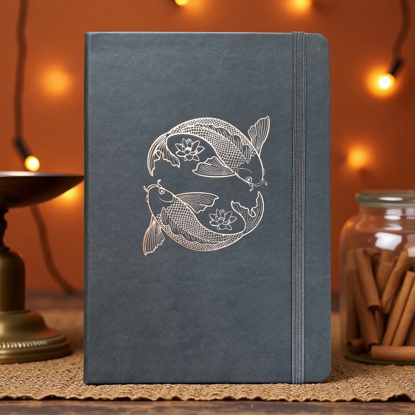 A5 Size Dot Grid Notebook 160gsm Thick Cream Paper Hardcover Dotted Journal 160 Numbered Pages Faux Leather Notebook Lay Flat