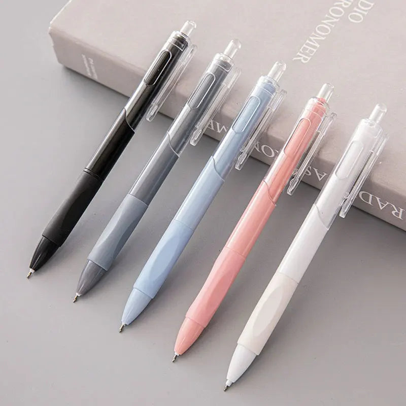 5 pcs gel pen ins smooth press quick-drying 0.5mm black pen ballpoint pens school supplies stationery