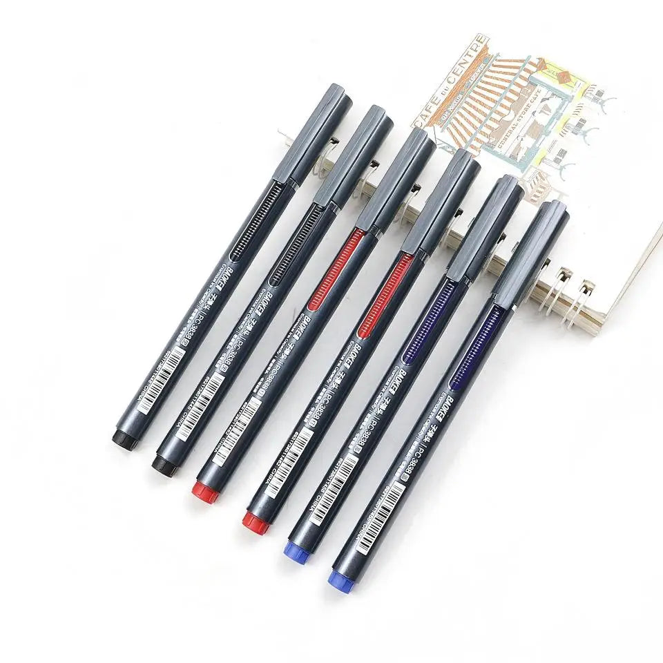 6Pcs/Set 0.7mm Blue Black Red Ink Gel Pen Smooth Writing Large Capacity Ballpoint Pen Set Perfect for Signatures